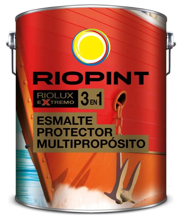 Esmalte Sintetico Riolux 3 en 1 Convertidor Oxido 1/4L NEGRO BRILLANTE